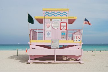 Pink Lifeguard Stand clipart