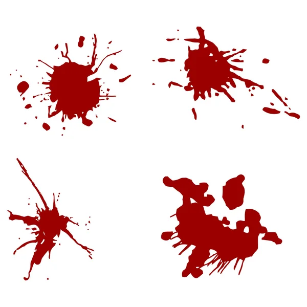 Vörös vér splatters ábra (vektor) — Stock Vector