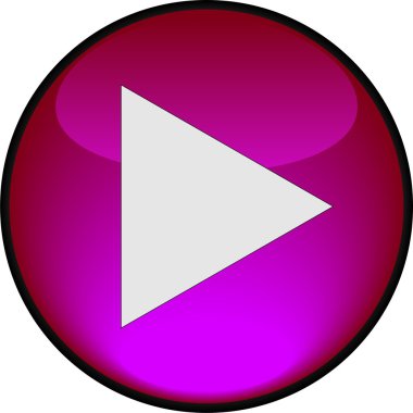 pembe parlak düğme oynamak. vektör çizim