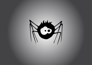 Spider black. Vector clipart