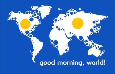 World good morning.Vector clipart