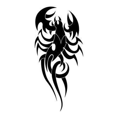 Tattoo black scorpion clipart