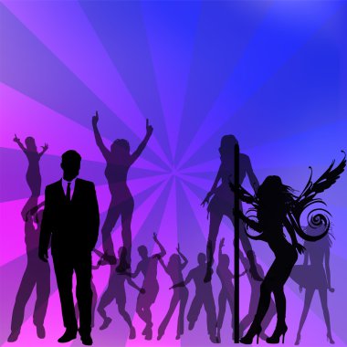 Crowd on dance of Vector clipart