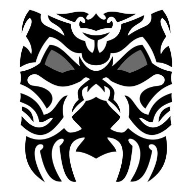 Tribal Wolf. Ready for vinyl cutting.Vector clipart