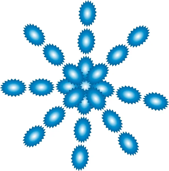 Vektorillustration der texturierten Schneeflocke — Stockvektor