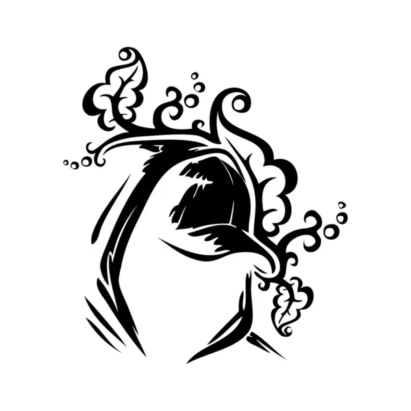 Tatouage de chapeau avec un vecteur de motif — Image vectorielle