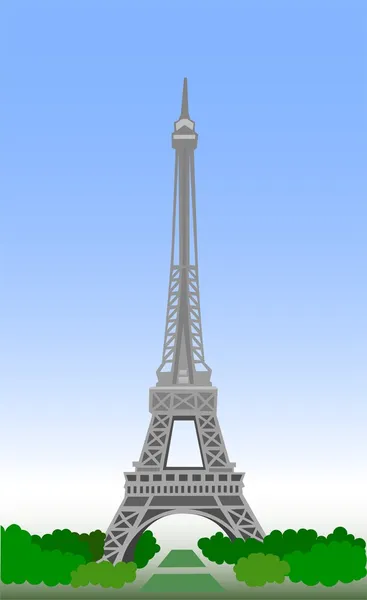 Vektorová ilustrace Eiffelovy věže — Stockový vektor