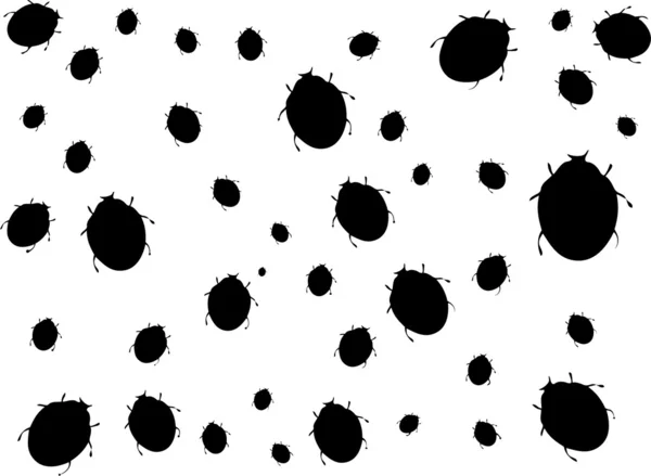 Комахи чорні на білому тлі. Векторні — стоковий вектор
