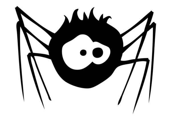 Örümcek siyah arka plan. vektör çizim — Stok Vektör