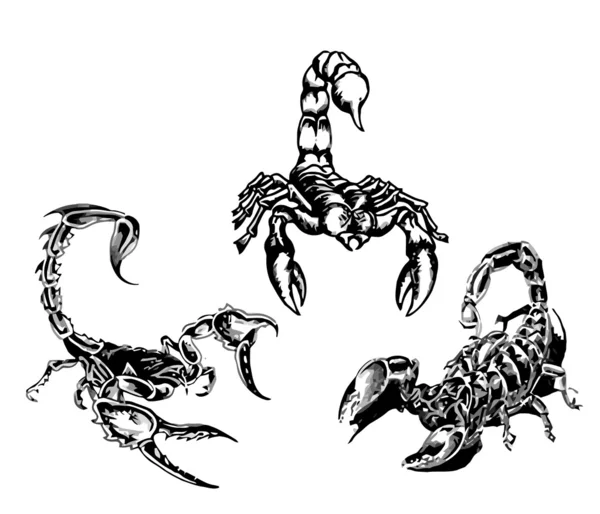 3 蝎子的纹身 — 图库矢量图片