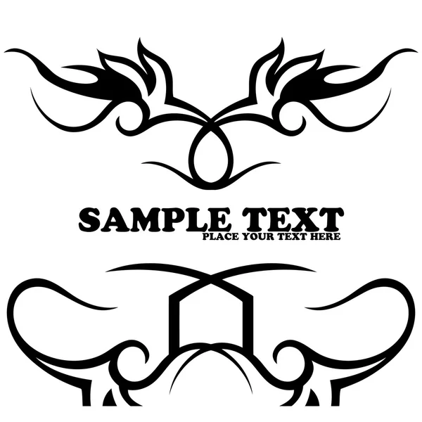 Tattoo style logo in black and white. Vector — Stock Vector
