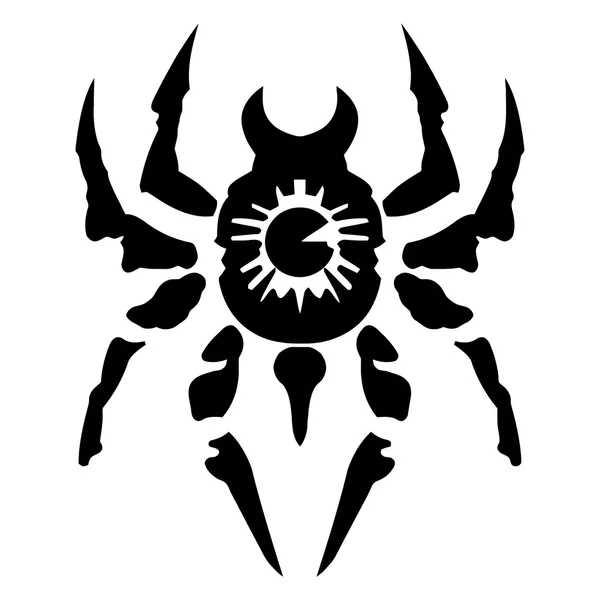 Örümcek tribal tattoo vektörel — Stok Vektör
