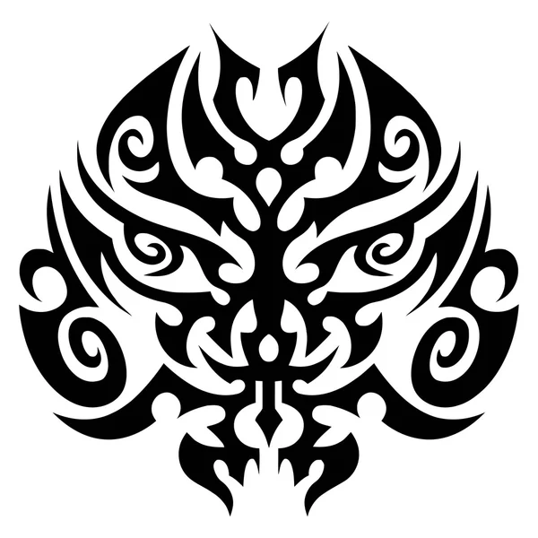 Tatuaje tribal cara vector — Vector de stock