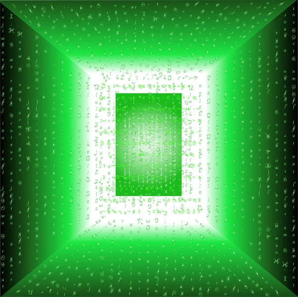 Matrix input groen. vector — Stockvector