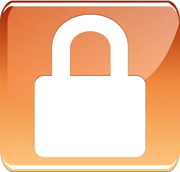 Stock vector Unlock icon orange. Vector