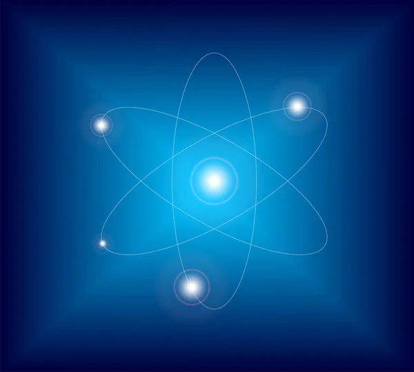 soyut atom arka plan mavi, vektör