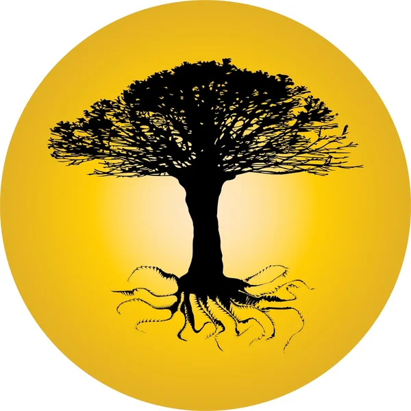 Дерево крутящейся корневой сферы. вектор Стоковая Иллюстрация