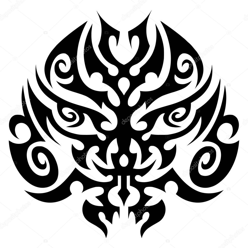 Tribal tattoo face vector