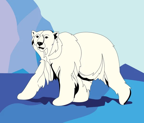 Oso polar — Vector de stock