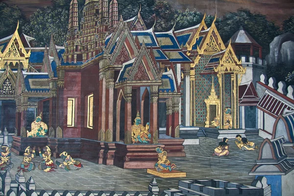 Тайська-живопис — стокове фото