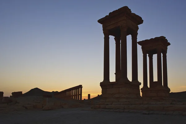 Történelmi tönkre Palmüra, Szíria — Stock Fotó
