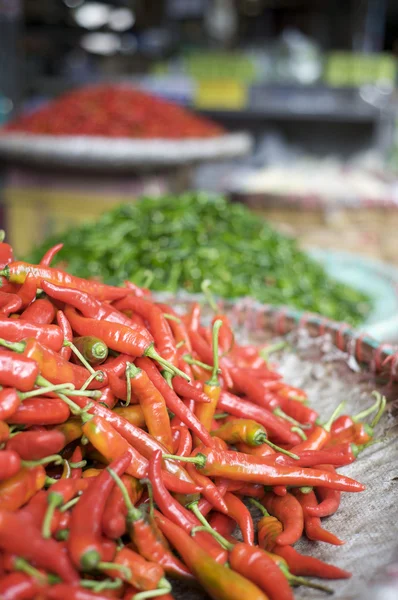 Fresh red and green chilli pepper — Stock Photo, Image