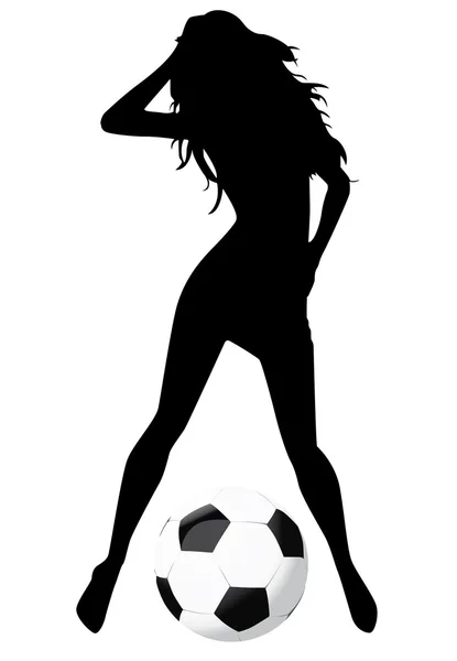 Piłka i dziewczyna — Zdjęcie stockowe