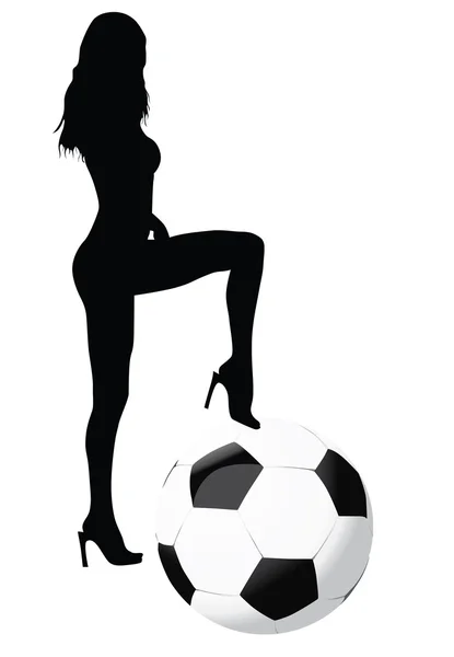 Piłka i dziewczyna — Zdjęcie stockowe