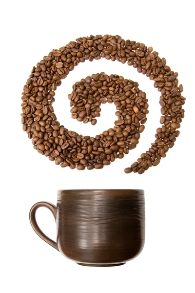 Káva spirála — Stock fotografie
