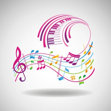 Colorful music background. clipart