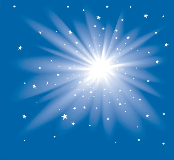 Üzerinde mavi bir gökyüzü yıldız. — Stockfoto