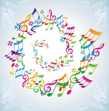 Colorful music background. clipart