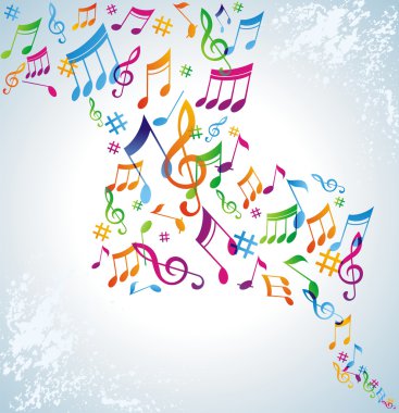 Colorful music background. clipart