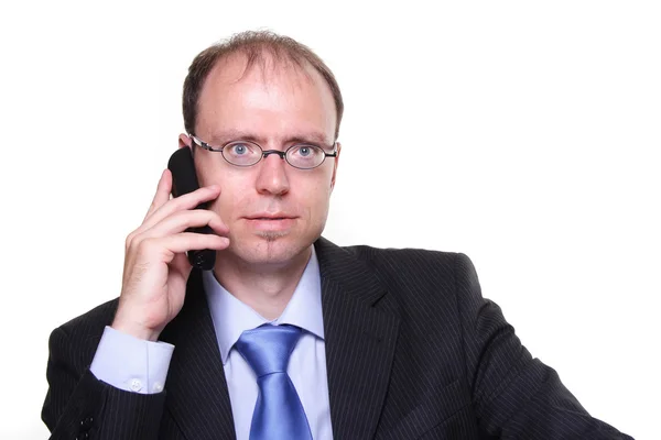 Businessman with phone — Stock Photo, Image