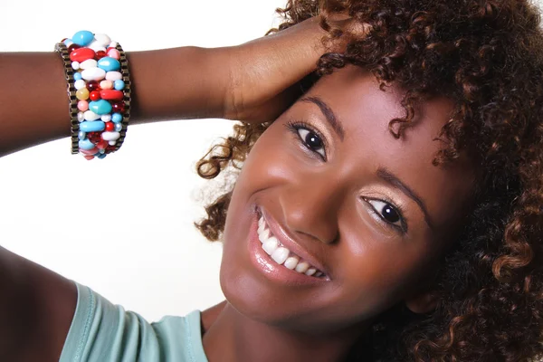 Африканская женщина с браслетами Лицензионные Стоковые Фото