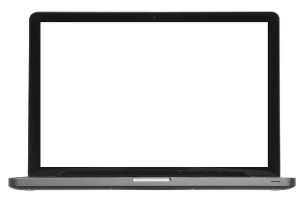 Laptop eller dator isolerad på vit — Stockfoto