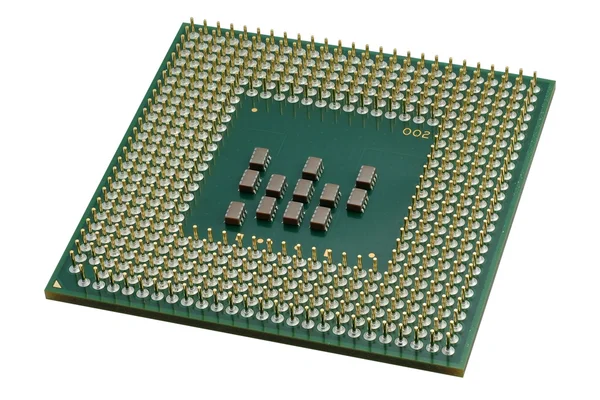 Primo piano di un processore CPU — Foto Stock