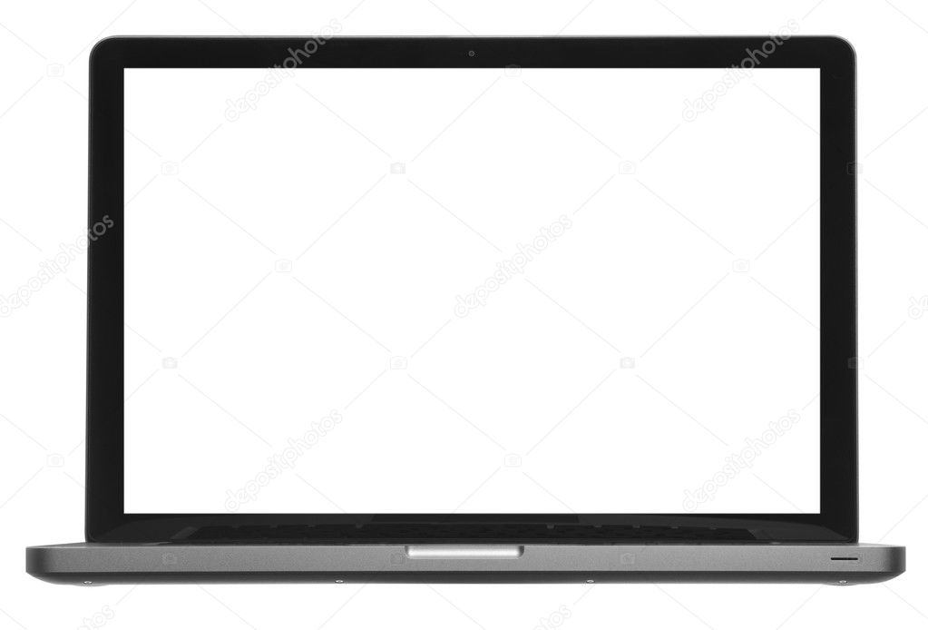 Laptop or computer isolated on white