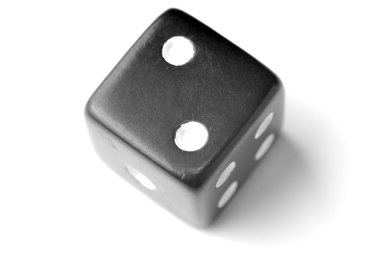 Black Die 2 - Two at top clipart