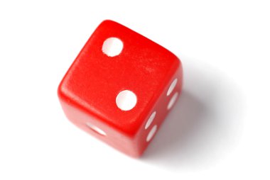 Red Die - Two at top clipart