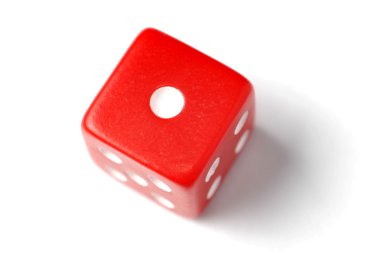 Red Die - One at top clipart