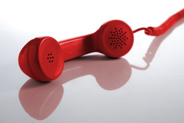 Red old telehone tube clipart