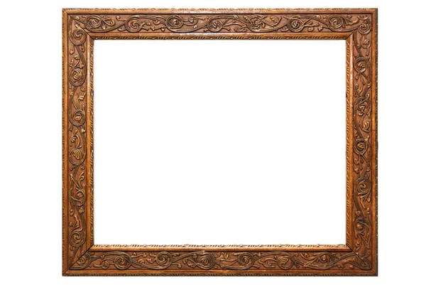 Wooden ornamental picture frame — Stock Photo, Image