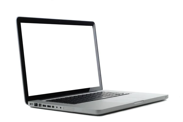 Laptop isoliert auf weiß lizenzfreie Stockfotos