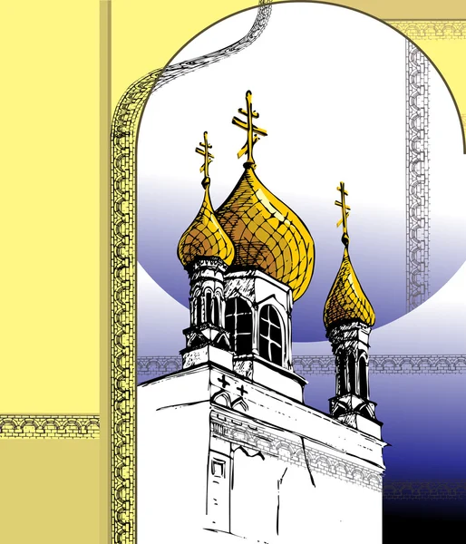 Rysk-ortodoxa kyrkan — Stock vektor