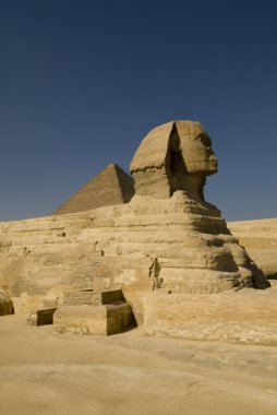 Sphinx and pyramid in Giza, Egypt clipart