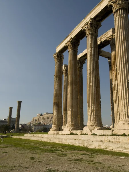 Ruiny świątyni olympia w Ateny, Grecja — Zdjęcie stockowe