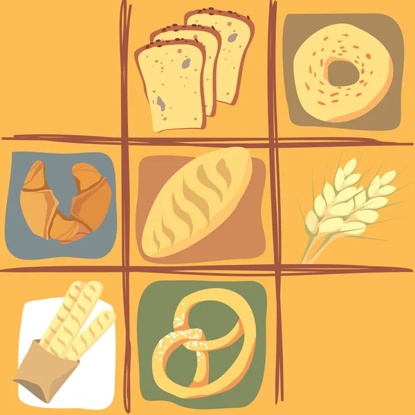 All about bread — Stock Vector