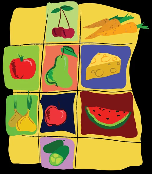 Frukter & grönsaker — Stock vektor