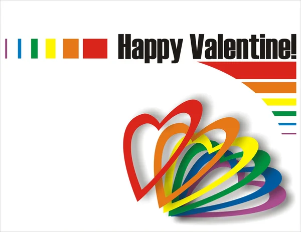 Composição de corações em cores de bandeira gay — Fotografia de Stock